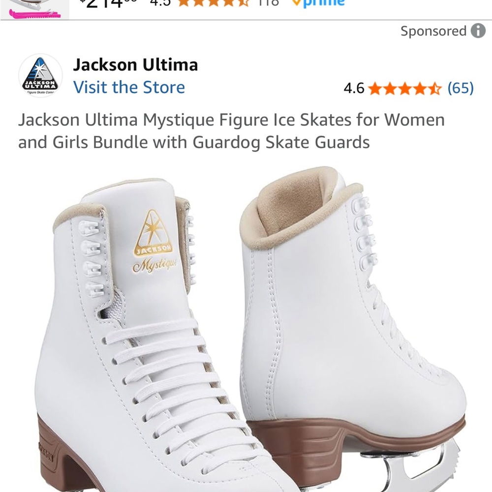 Jackson Ultima Mystique Girls’ Figure Skates (Ice skates)
